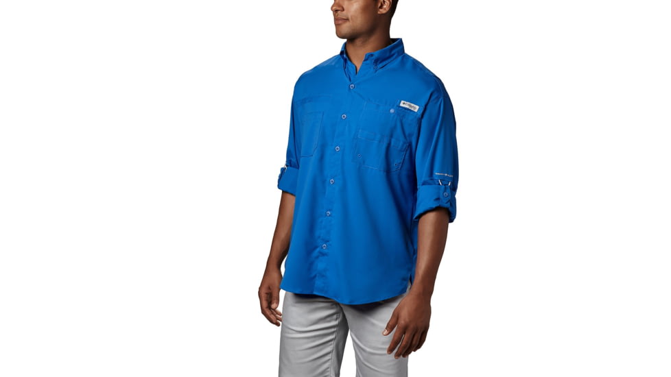 Columbia Tamiami II Long Sleeve Shirt - Mens, Vivid Blue, 5X, 128606-487-5X