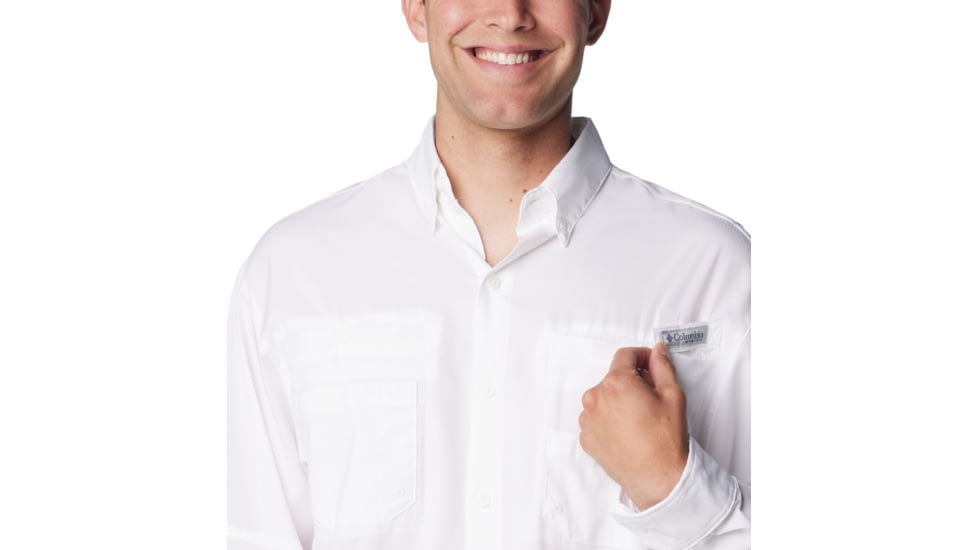 Columbia Tamiami II Long Sleeve Shirt - Mens, White, Extra Small, 128606-100-XS