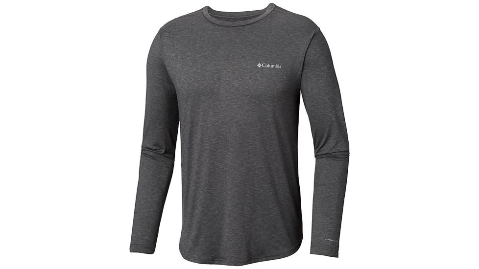 Columbia Tech Trail II Long Sleeve Crew Shirt - Mens, Shark, Medium, 1838611011-M