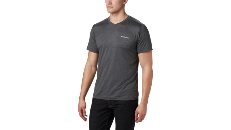 Columbia Tech Trail II V-Neck Shirt - Mens, Shark, Large, 1838521011-L