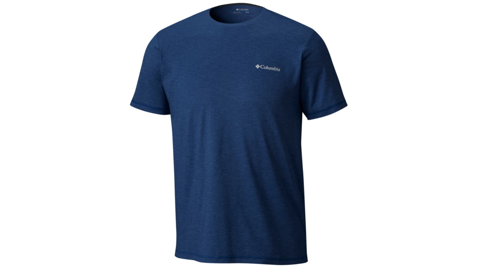Columbia Tech Trail Short Sleeve Crew - Mens, Carbon, S, 1803741469S