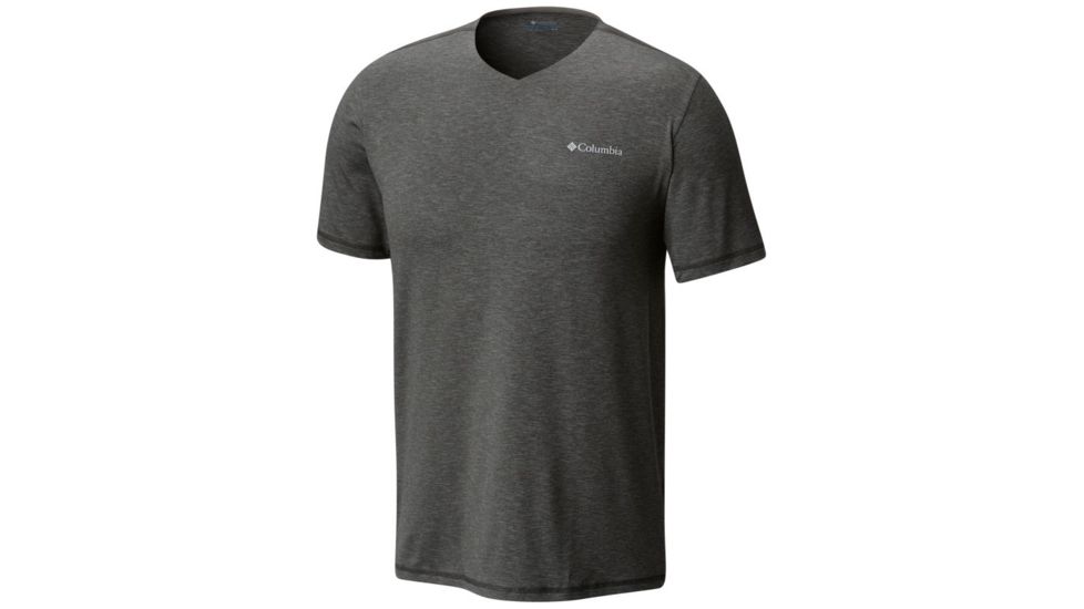 Columbia Tech Trail V-Neck Shirt - Mens, Shark, M 1738991011M