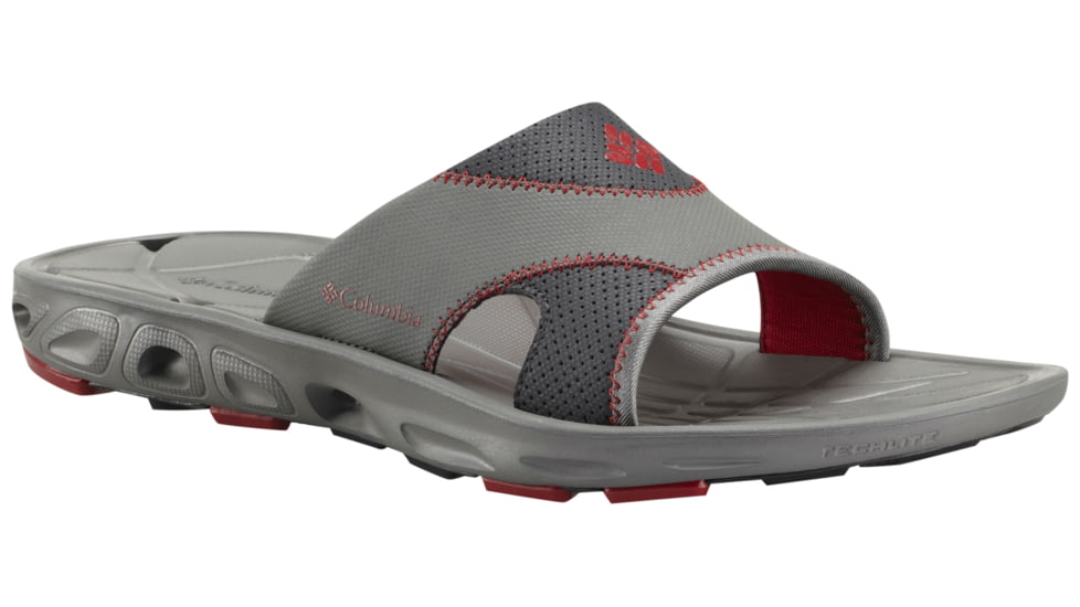 Columbia Techsun Vent Slide Sandal - Men's-Charcoal/Rocket-Medium-8