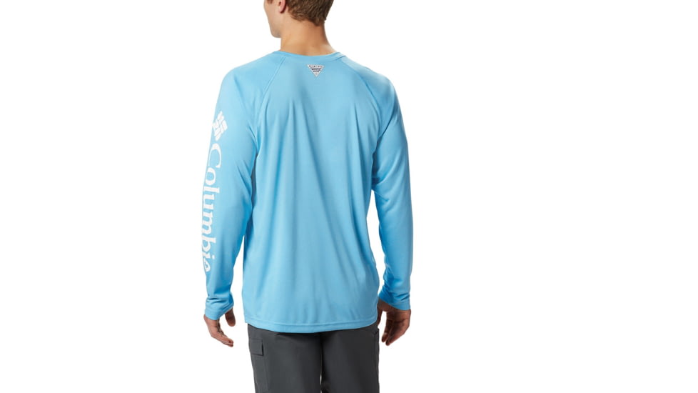 Columbia Terminal Tackle Heather Long Sleeve Shirt - Mens, Riptide Hthr, White Logo, Small, 170942-463-S