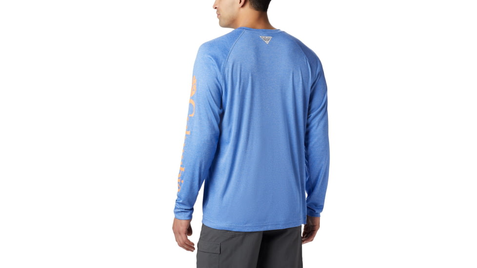 Columbia Terminal Tackle Heather Long Sleeve Shirt - Mens, Vivid Blue Hthr, Jupiter Logo, 2XL, 170942-487-XXL