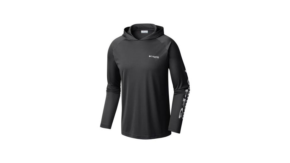 Columbia Terminal Tackle Hoodie - Men's, Black, Cool Grey Logo, 2XL, 153617-010-XXL