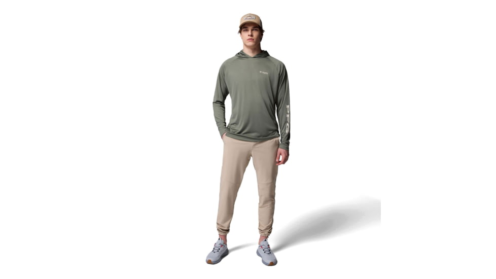 Columbia Terminal Tackle Hoodie - Mens, Cypress/Dark Stone Logo, Extra Large, 1536171313-313-XL