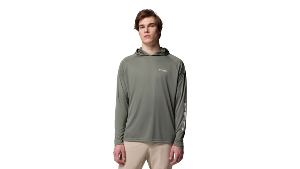 Columbia Terminal Tackle Hoodie - Mens, Cypress/Dark Stone Logo, Extra Large, 1536171313-313-XL