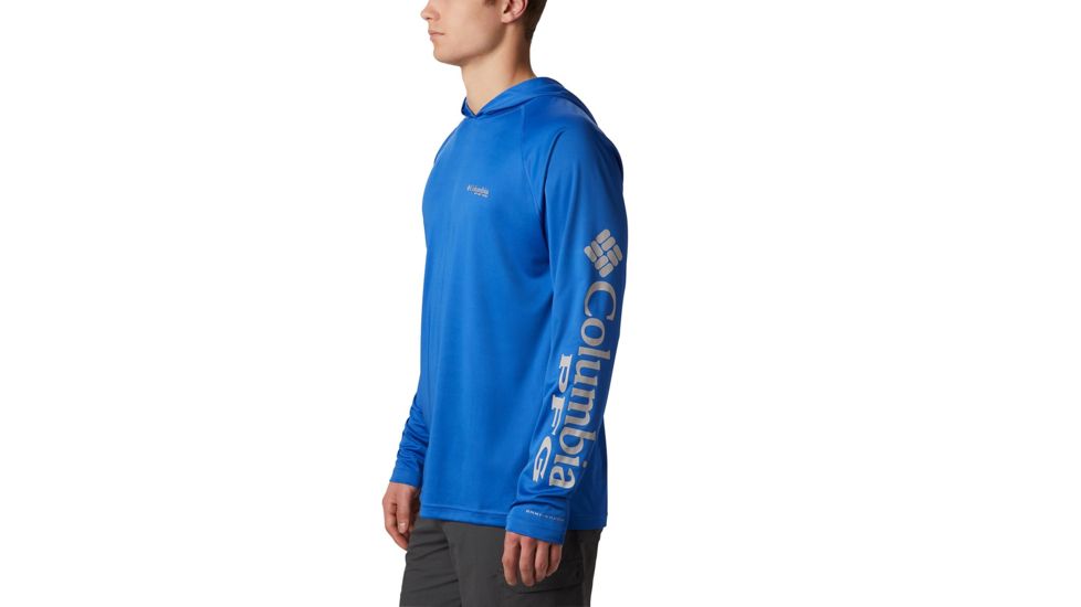 Columbia Terminal Tackle Hoodie - Mens, Vivid Blue, Cool Grey Logo, Small, 153617-487-S