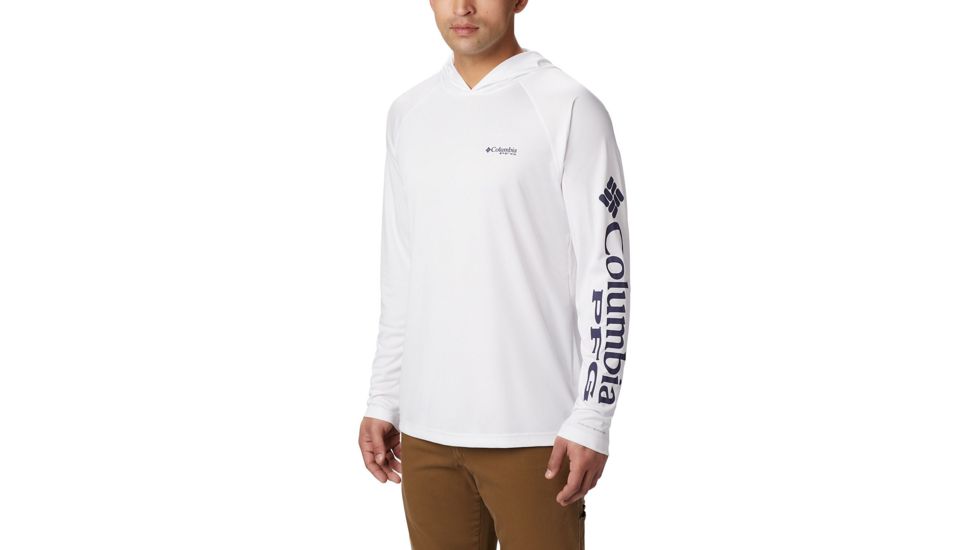 Columbia Terminal Tackle Hoodie - Men's, White, Nightshade Logo, 5XL, Tall, 153617-100-5XT