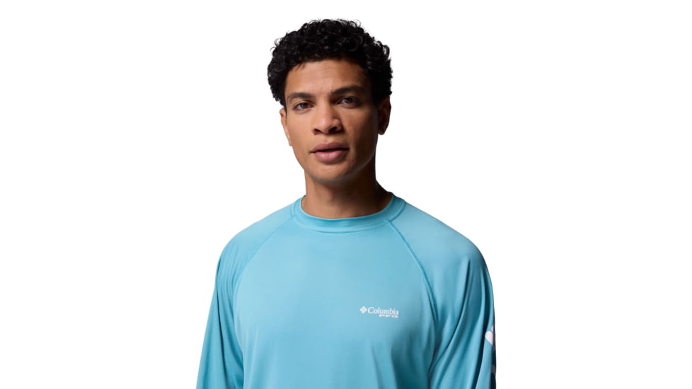 Columbia Terminal Tackle Long Sleeve Shirt - Mens, Vintage Blue/White Logo, Small, 1388261485-485-S