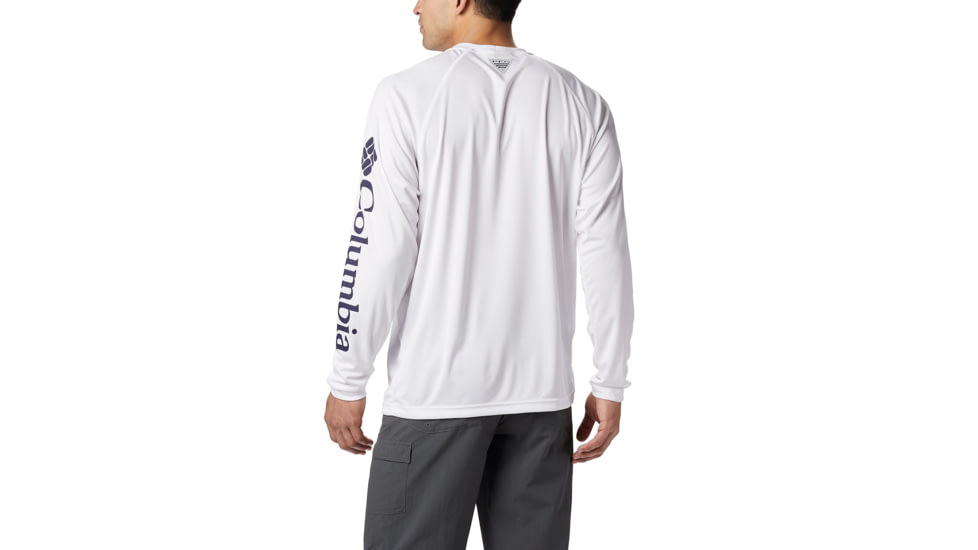 Columbia Terminal Tackle Long Sleeve Shirt - Mens, White, Nightshade Logo, 2XL, Long Inseam, 138826-114-2XT