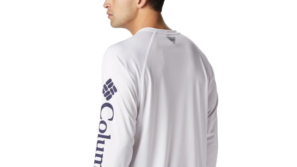 Columbia Terminal Tackle Long Sleeve Shirt - Mens, White, Nightshade Logo, 2XL, Long Inseam, 138826-114-2XT