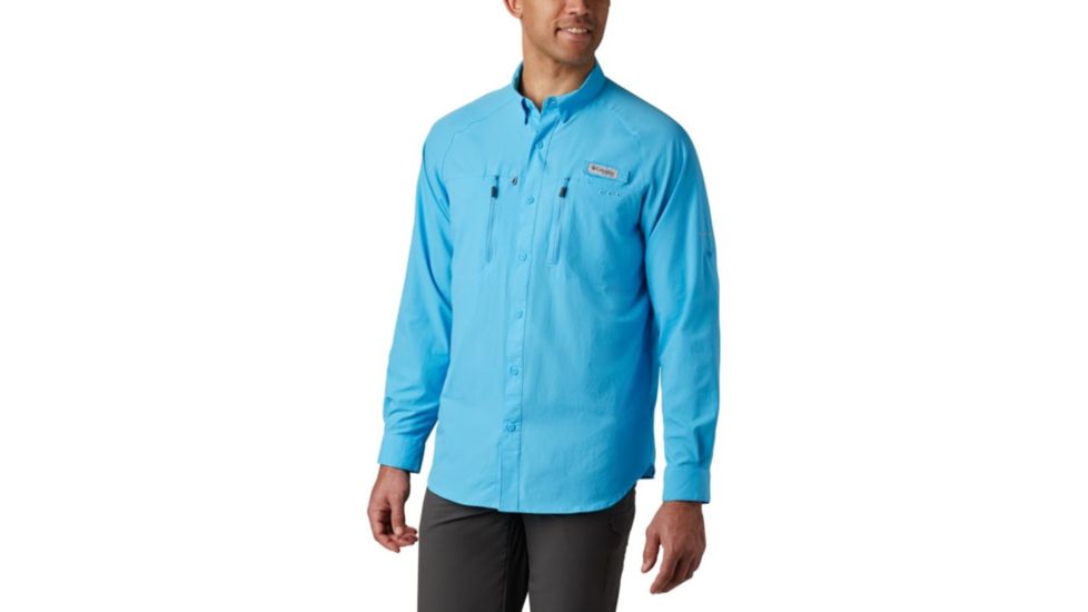 Columbia Terminal Tackle Long Sleeve Woven Shirt - Mens, Riptide, Small, 1831511463-S