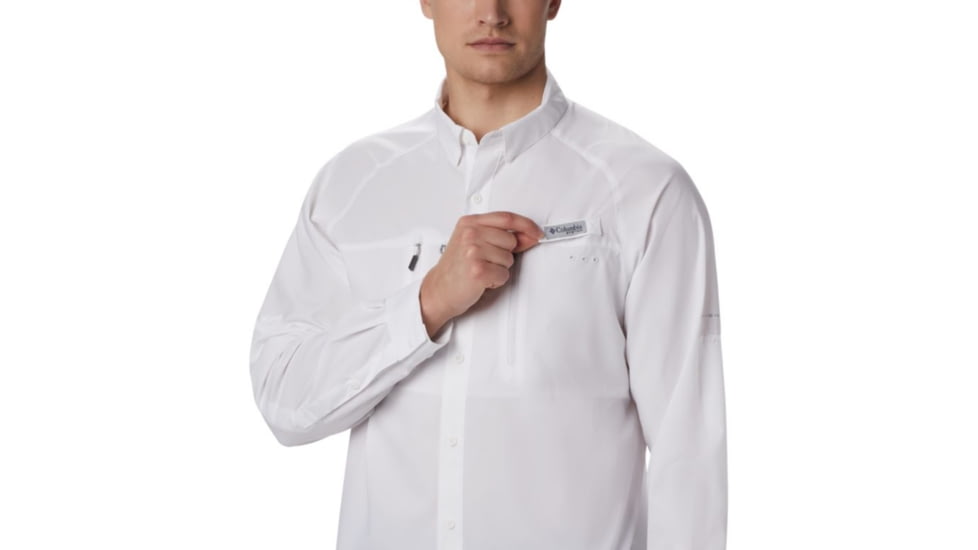 Columbia Terminal Tackle Long Sleeve Woven Shirt - Mens, White, Large, 1831511100-L