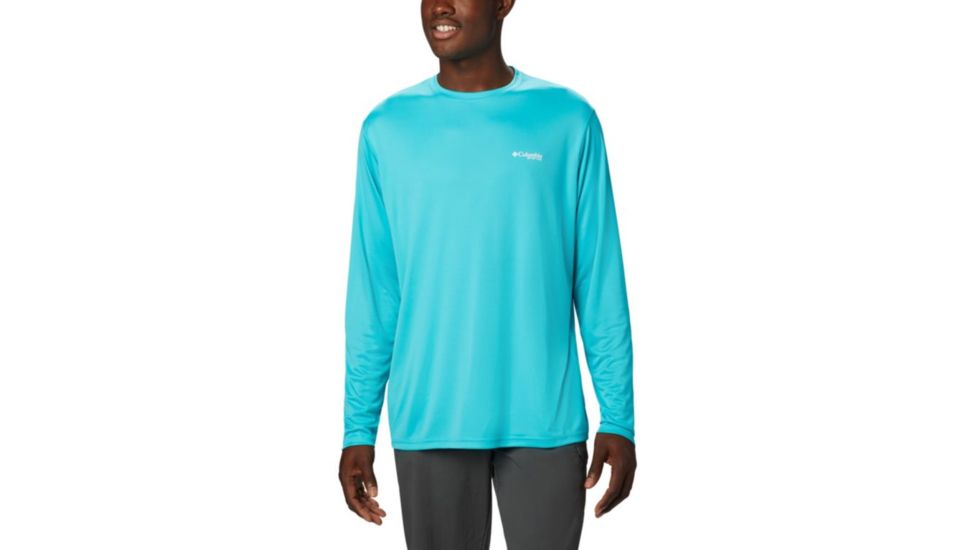 Columbia Terminal Tackle PFG Fish Flag LS - Men's, Geyser, White, Extra Large, 1872661336-XL