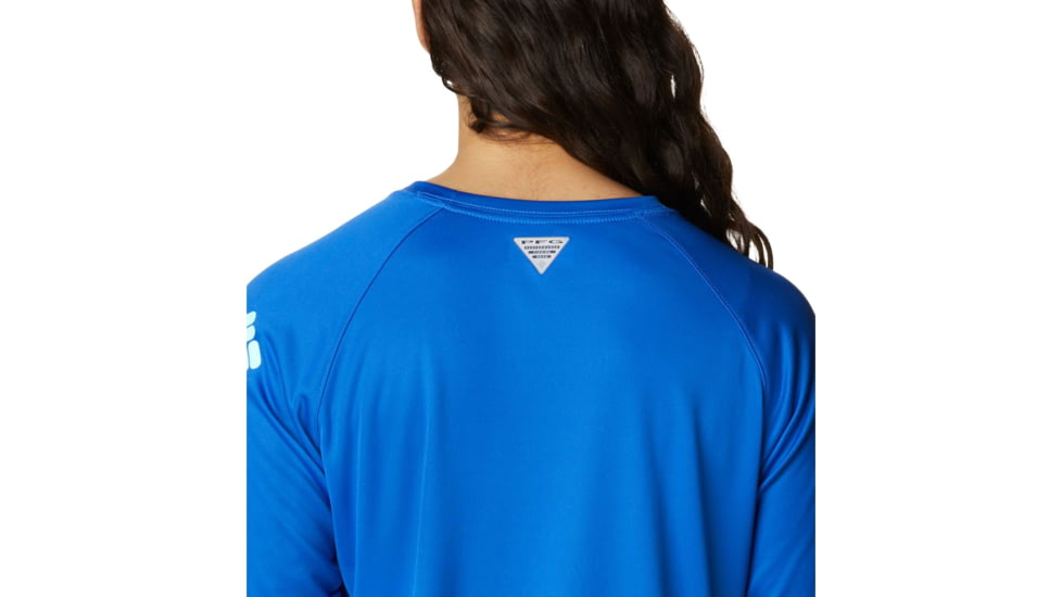 Columbia Tidal Tee II Long Sleeve Shirt - Women's, Blue Macaw/Gulf Stream Logo, 2XL, 1577661408BlMcwGfStrmLg2L