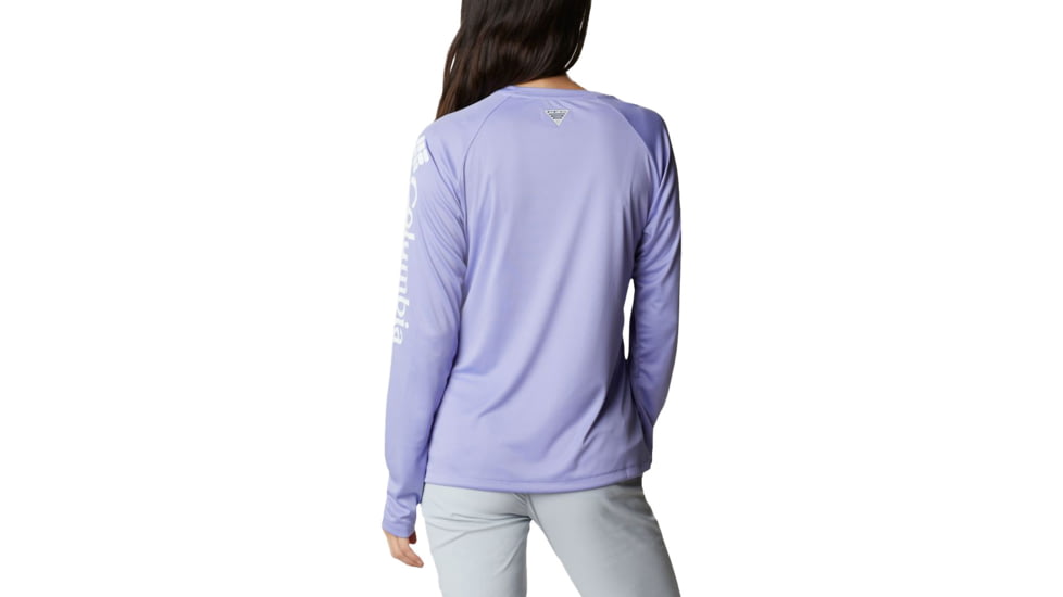 Columbia Tidal Tee II Long Sleeve Shirt - Womens, Fairytale/White Logo, Small, 1577661526Frtl,WhtLgS