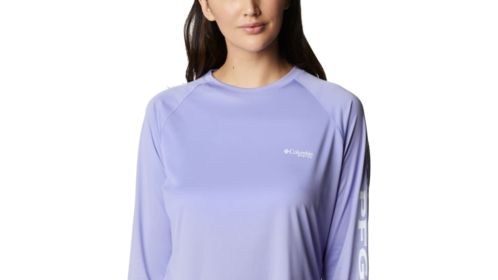 Columbia Tidal Tee II Long Sleeve Shirt - Women's, Fairytale/White Logo, Small, 1577661526Frtl,WhtLgS