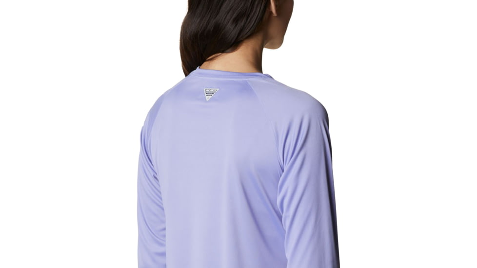 Columbia Tidal Tee II Long Sleeve Shirt - Womens, Fairytale/White Logo, Small, 1577661526Frtl,WhtLgS
