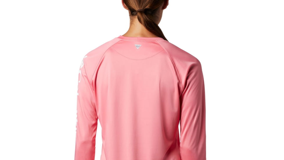 Columbia Tidal Tee II Long Sleeve, Lollipop, White Logo, Extra Small - Womens, 1577661675-XS