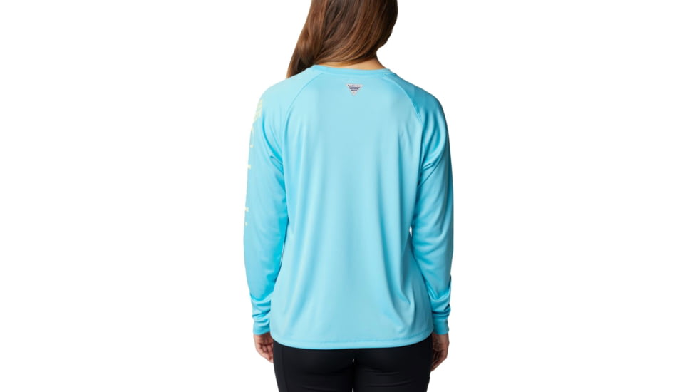 Columbia Tidal Tee II Long Sleeve Shirt - Womens, Opal Blue/Key West Logo, Medium, 1577661448OplBl,KyWstLgM