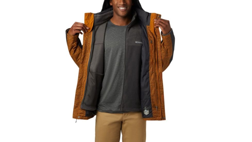 Columbia Timberline Triple I/C Jacket - Mens, Burnished Amber Tech Lines, Shark, Large, 1650661795-L