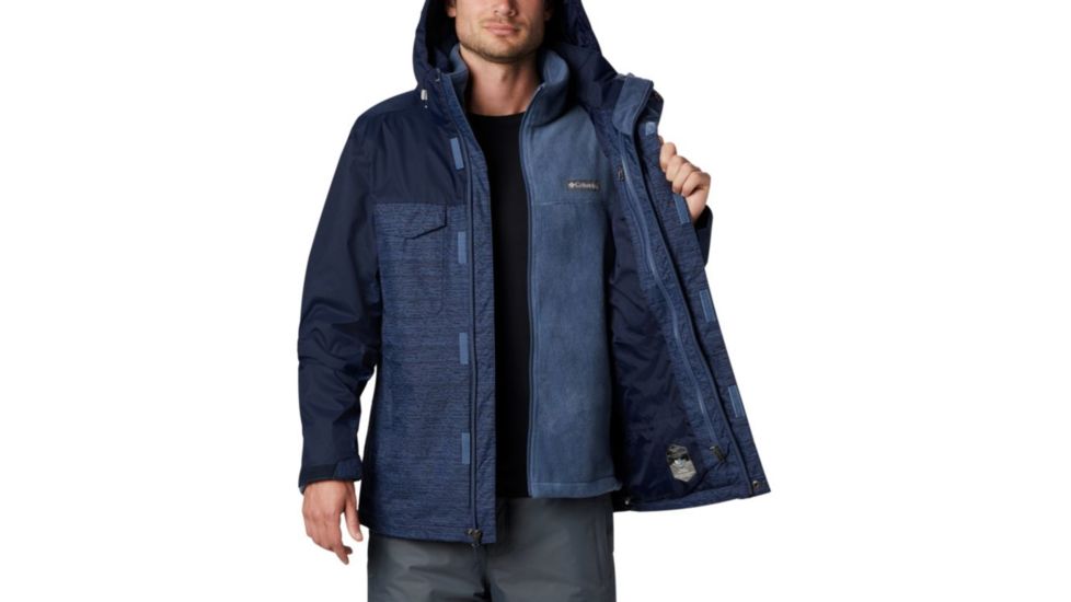 Columbia Timberline Triple I/C Jacket - Mens, Dark Mountain Tech Lines, Coll Navy, Medium, 1650661478-M