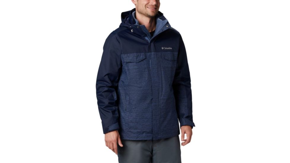 Columbia Timberline Triple I/C Jacket - Mens, Dark Mountain Tech Lines, Coll Navy, Medium, 1650661478-M