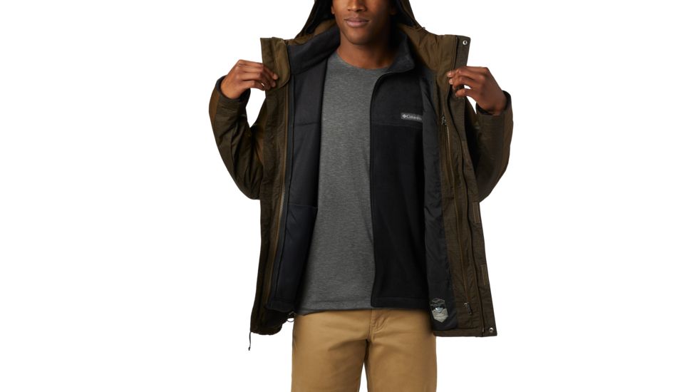 Columbia Timberline Triple I/C Jacket - Mens, Olive Green Tech Lines, Olive Green, Medium, 1650661319-M
