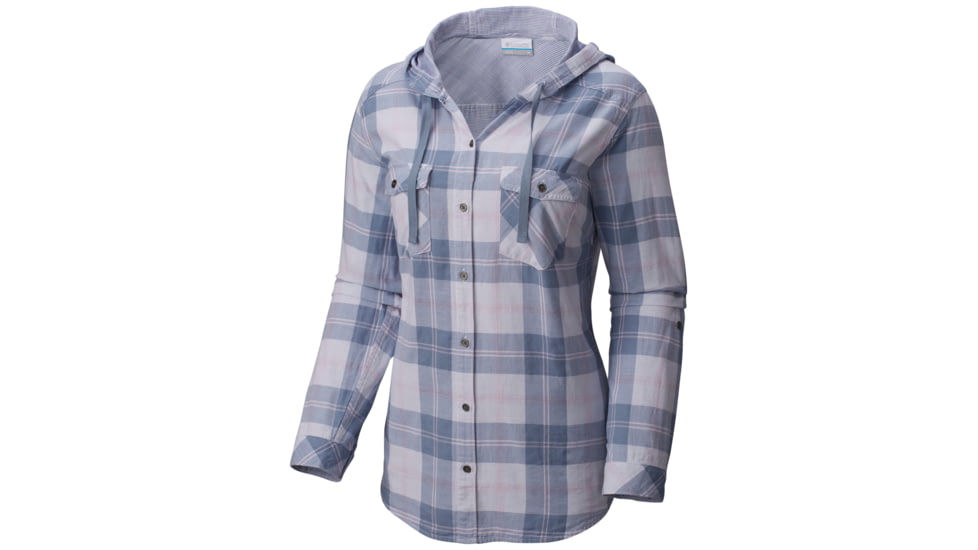 Columbia Times Two Hooded Long Sleeve Shirt - Women's-Beacon Plaid-X-Small