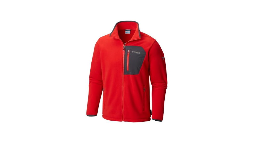 Columbia Titan Pass 2.0 Fleece Jacket - Mens, Red Spark/Shark, Large, 1644063696-L