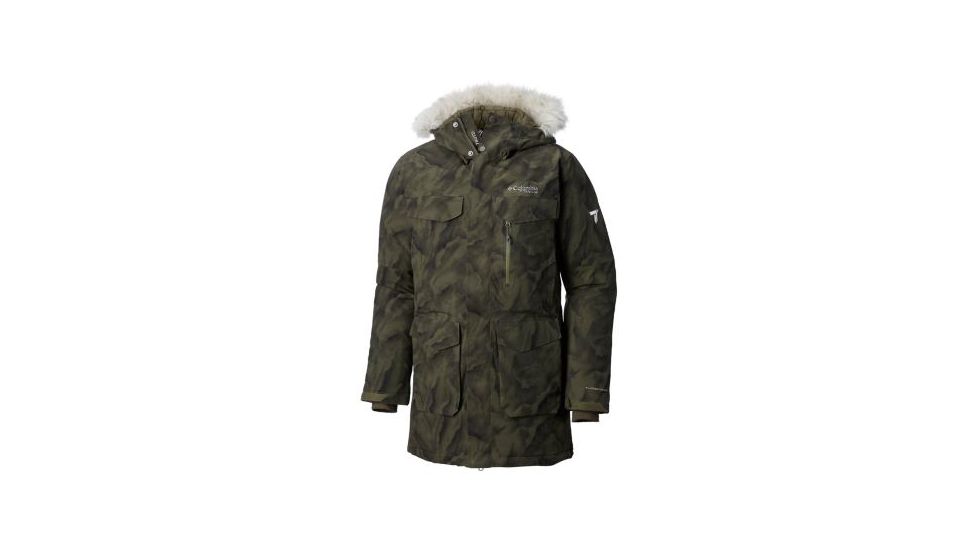 Columbia Titan Pass 780 TurboDown Parka - Mens, Peatmoss Marble Camo Print, Extra Large, 1737301213-XL