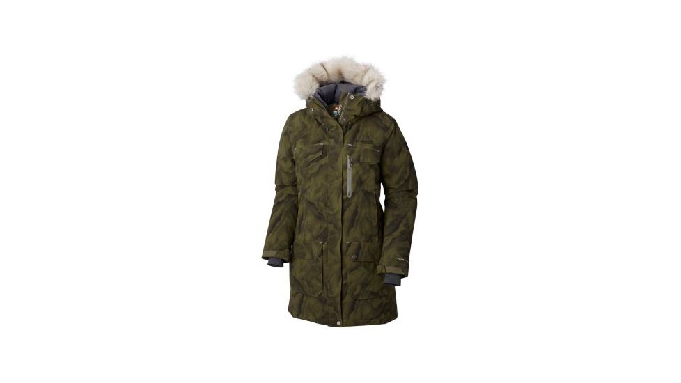 Columbia Titan Pass 780 TurboDown Parka - Womens, Nori Marble Camo Print, Extra Small, 1735591383-XS