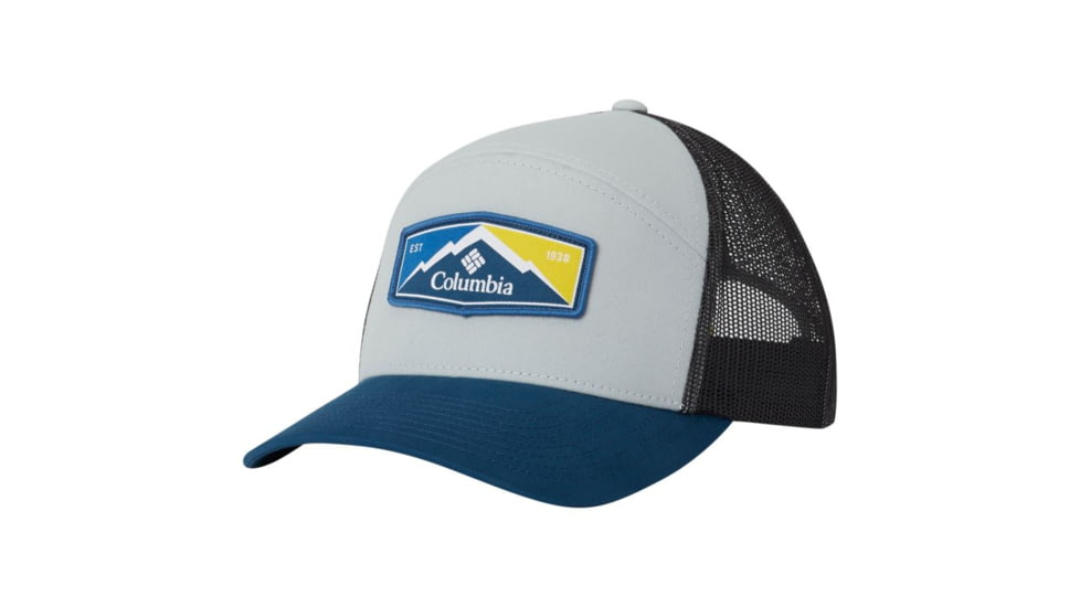 Columbia Trail Evolution II Snap Back Hat - Unisex, Cool Grey, Petrol Blue Patch, One Size, 1840151019-One Size