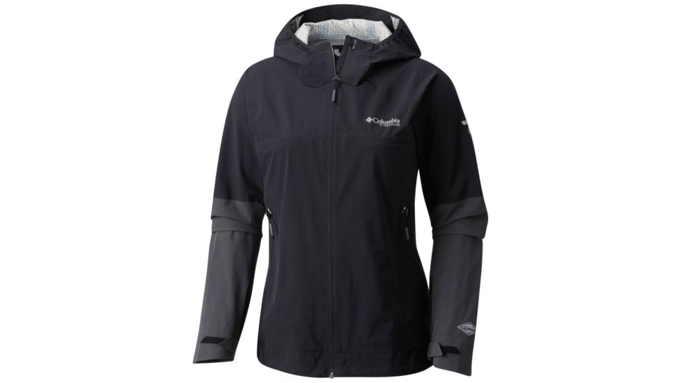 Columbia Trail Magic Rain Shell Jacket - Womens, Black, Shark, L 1770761010L