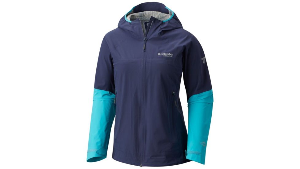 Columbia Trail Magic Rain Shell Jacket - Womens, Nocturnal, Geyser, L 1770761591L