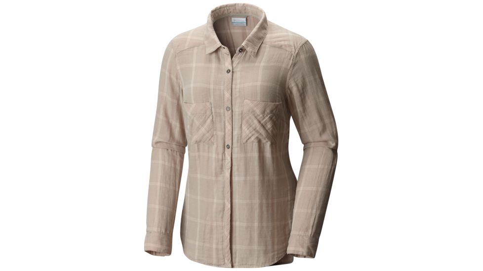Columbia Trail On Long Sleeve Shirt - Women's-Flint Grey Plaid-X-Small