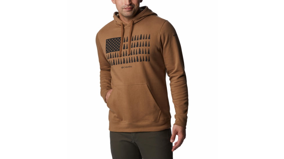 Columbia Trek Graphic Hoodie - Men's, Delta/Treeline Flag Graphic, Small, G