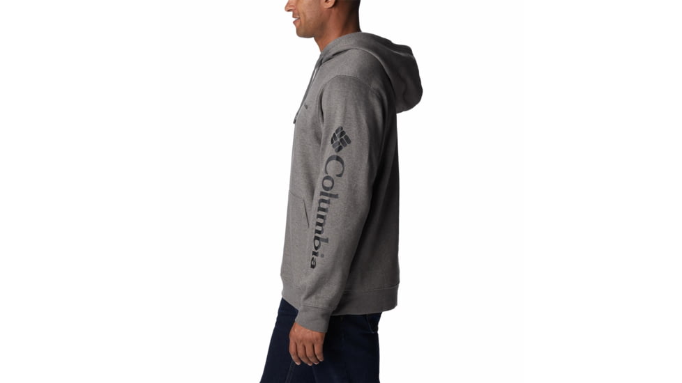 Columbia Trek Hoodie - Mens, Charcoal Heather/CSC Sleeve Logo, Extra Large, 1957911a