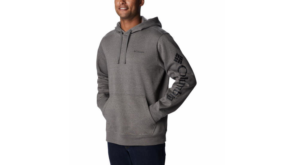 Columbia Trek Hoodie - Mens, Charcoal Heather/CSC Sleeve Logo, Extra Large, 1957911a