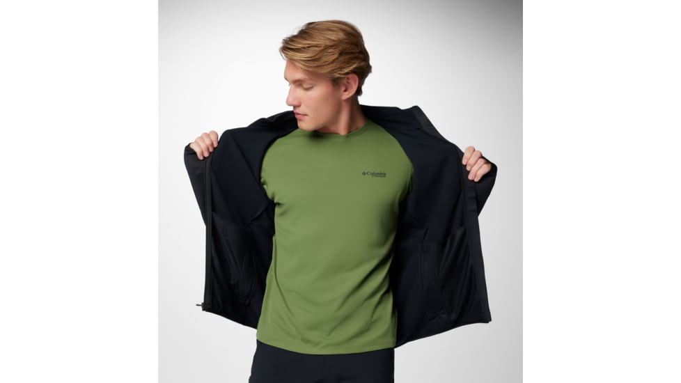 Columbia Triple Canyon Grid Fleece FZ II Jacket - Mens, Black, Large, 2094961010-L