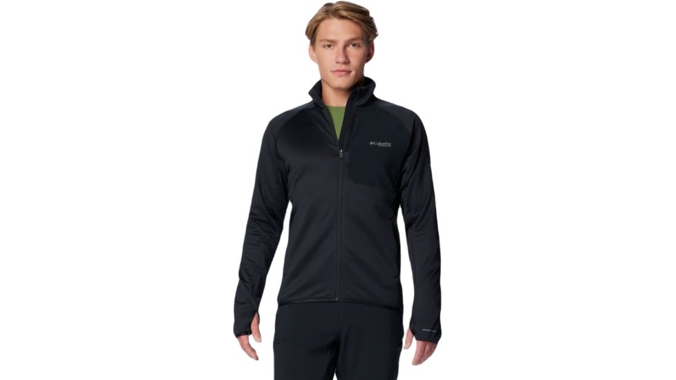 Columbia Triple Canyon Grid Fleece FZ II Jacket - Mens, Black, Large, 2094961010-L