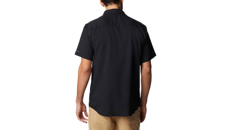 Columbia Utilizer II Solid Short Sleeve Shirt - Mens, Black, Large, 1577761011BLACKL