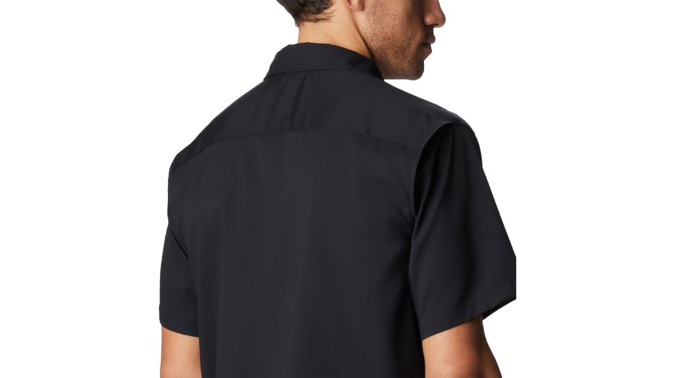 Columbia Utilizer II Solid Short Sleeve Shirt - Mens, Black, Large, 1577761011BLACKL