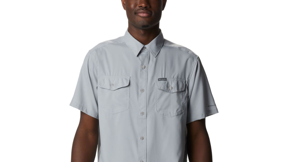 Columbia Utilizer II Solid Short Sleeve Shirt - Men's, Columbia Grey, Large, 1577761039ClmbGryL