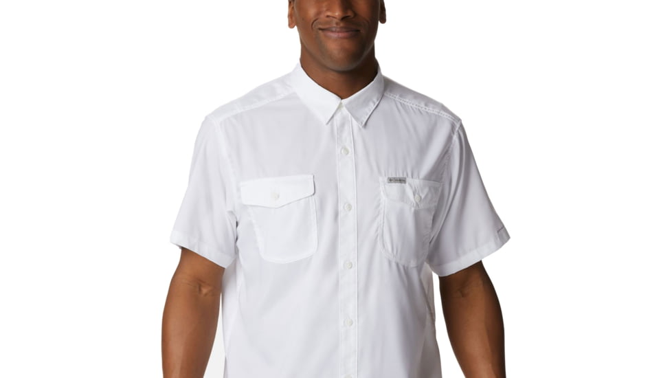 Columbia Utilizer II Solid Short Sleeve Shirt - Mens, White, 2XL, 1577761100-XXL