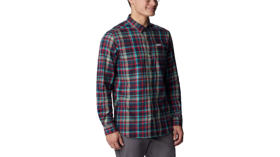 Columbia Vapor Ridge III Long Sleeve Shirt - Mens, Collegiate Navy Bright Bold Plaid, Small, 1552071474CgtNvBhBldPldS