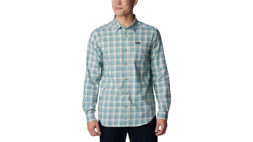 Columbia Vapor Ridge III Long Sleeve Shirt - Mens, Stone Blue Plaid Gradient, Extra Large, 1552071460StnBlPldGdtXL