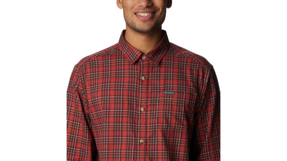 Columbia Vapor Ridge III Long Sleeve Shirt - Mens, Warp Red Plaid Gradient, Extra Large, 1552071849WrpRdPldGdtXL